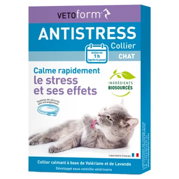 Vetoform Collier Anti-Stress Chat Valériane et Lavande