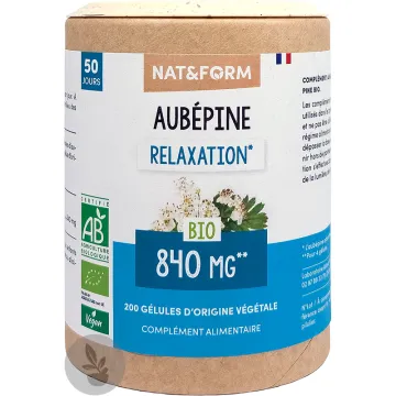 Aubépine Éco Bio 200 gélules Nat & Form