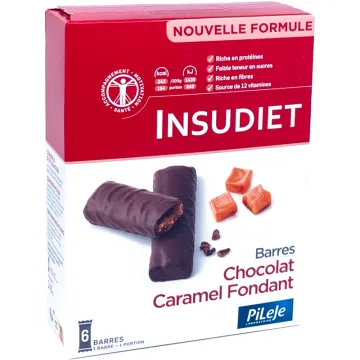 Insudiet Pileje Barres Chocolat Caramel Fondant 6 Barres