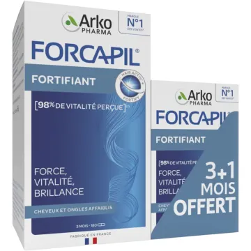 Arkopharma Forcapil Fortifiant Cheveux et Ongles Affaiblis 180+60 gélules
