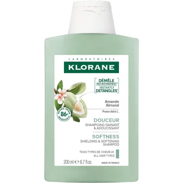 Klorane Douceur Shampoing au Lait d'Amande – Gainant & Volume 200 ml