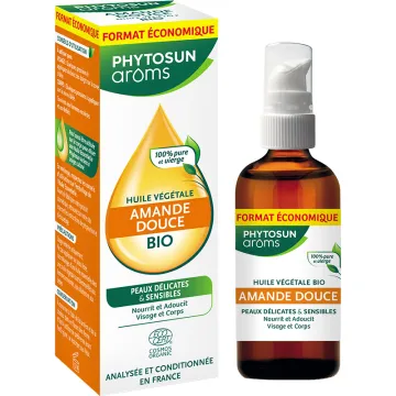 Huile végétale bio d’amande douce 100 ml – Phytosun Arôms