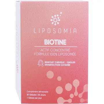 Prescription Nature Liposomia Biotine Cheveux, Peau et Ongles – 30 gélules