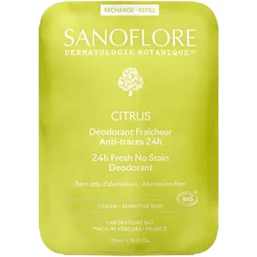 Sanoflore Déodorant Roll-On 24h Citrus Bio Recharge 50 ml