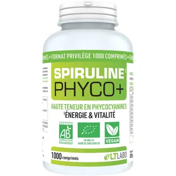 LT Labo Phyco+ Spiruline Bio 1000 comprimés de 500 mg
