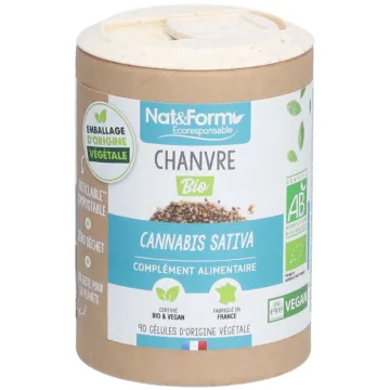 Nat & Form Chanvre Bio 90 Gélules Végétales