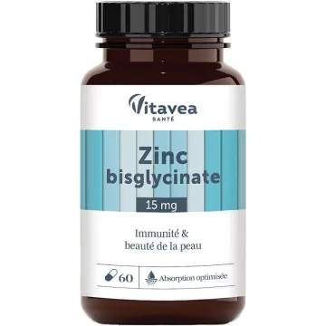 Vitavea Zinc Bisglycinate 15 mg Immunité & Peau 60 gélules