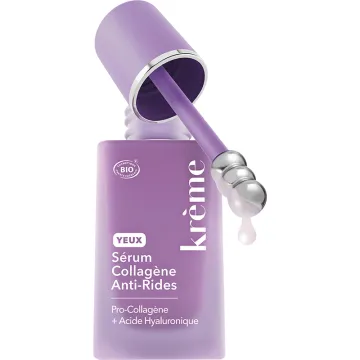 Krème Sérum Yeux Collagène Anti-Rides Bio 15 ml - Flacon