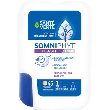 Somniphyt Flash mélatonine 1,9 mg 45 comprimés – Santé Verte