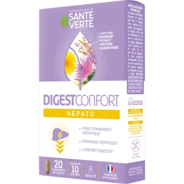 DigestConfort Hépato 20 comprimés – Santé Verte