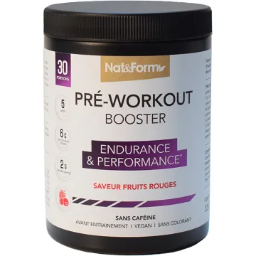 Nat & Form Pré-Workout Booster Fruits Rouges - 30 Doses