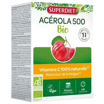 Superdiet Acérola 500 Bio Comprimés à Croquer
