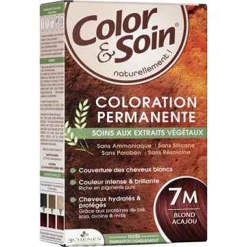 3 Chênes Color & Soin Coloration Permanente 7M Blond acajou Rouges & Cuivrés