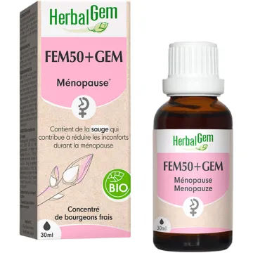 Fem50+Gem Complexe Ménopause Bio 30 ml HerbalGem