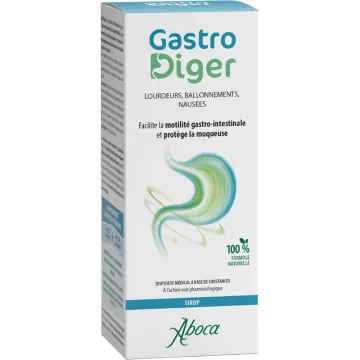 Aboca GastroDiger Lourdeurs Ballonnements Nausées Sirop - Flacon 180 g