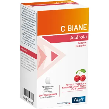 Pileje C-Biane Acérola Vitamine C - 60 Comprimés à Croquer