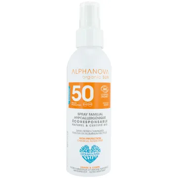 Alphanova Organic Sun Spray Familial Hypoallergénique Bio 150 ml