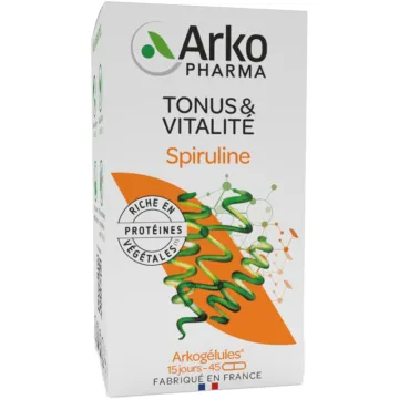 Arkopharma Arkogélules Spiruline Tonus et Vitalité Bio 45 gélules