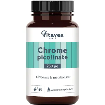 Vitavea Chrome Picolinate 250 µg Glycémie 45 gélules