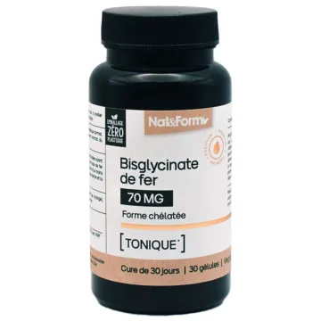 Nat & Form Bisglycinate de Fer 30 Gélules