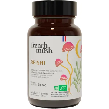 French Mush Reishi Bio Extrait Concentré 56 gélules