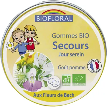 Gommes Fleurs de Bach enfant Secours Jour Serein bio 45 g – Biofloral