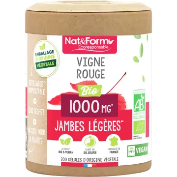 Nat & Form Vigne Rouge Bio 200 Gélules Végétales
