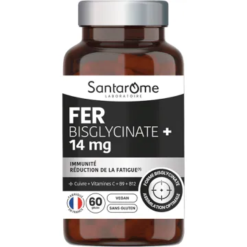 Santarome Fer Bisglycinate+ 14 mg – 60 gélules
