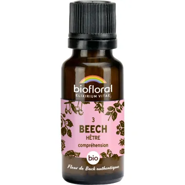 Fleur de Bach n°3 Beech bio en granules sans alcool 19,5 g – Biofloral