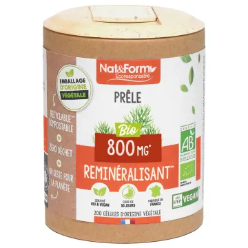 Nat & Form Prêle Bio 200 Gélules Végétales