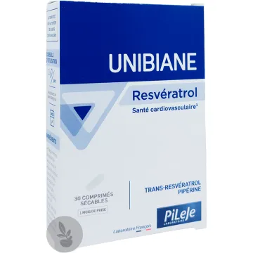 Pileje Unibiane Resvératrol - Trans-resvératrol - 30 comprimés