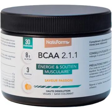 Nat & Form BCAA 2:1:1 Passion - Pot de 20 Doses