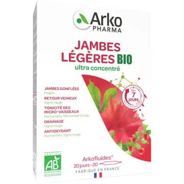 Arkopharma Arkofluides Jambes Légères Bio 20 ampoules
