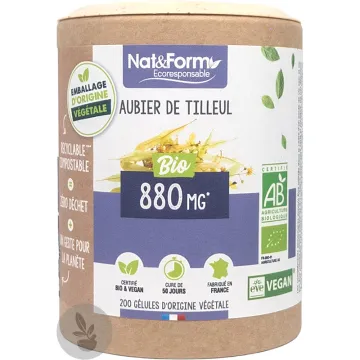 Aubier de tilleul Bio 200 gélules Nat & Form