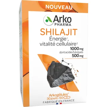 Arkopharma Arkogélules Shilajit Énergie et Vitalité 60 gélules