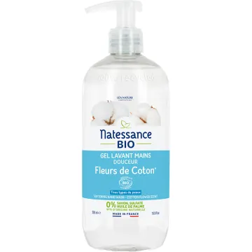 Natessance Gel Lavant Mains Douceur Fleurs de Coton Bio 500 ml