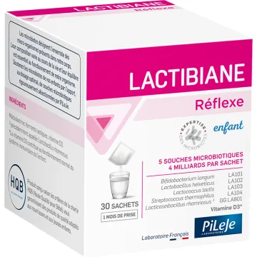 Lactibiane Réflexe Enfant Pileje Ferments Lactiques Vitamine D 30 Sachets