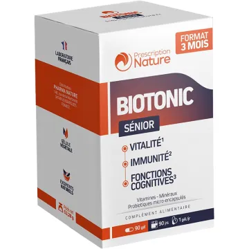 Prescription Nature Biotonic Sénior Vitalité et Mémoire – 90 gélules