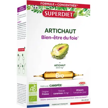 Superdiet Artichaut Bio Bien-Être du Foie 20 ampoules