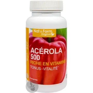 Nat & Form Acérola 500 – 24 Comprimés