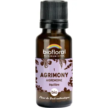 Fleur de Bach n°1 Agrimony bio en granules sans alcool 19,5 g – Biofloral