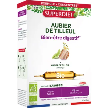 Superdiet Aubier de Tilleul Bien-Être Digestif Bio 20 ampoules